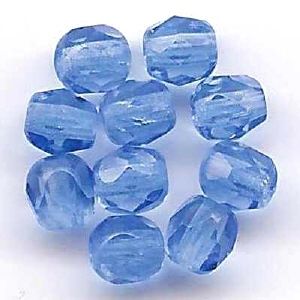 Perles à facette 4mm, bleu (light sapphire)