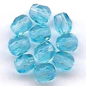 Perles à facette 4mm, bleu aqua clair