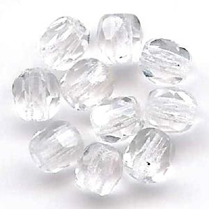 Perles à facette 4mm, cristal (crystal)