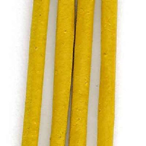 Lacet de cuir de 2mm de diamètre, jaune