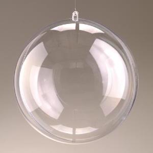 Boule en plastique transparent, 14cm 