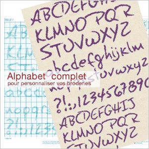 Fiche Lilipoints, Alphabet à broder