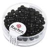 Perle ronde "renaissance", 4mm, noire