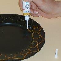 Peinture mtallise sur porcelaine, liner 20ml