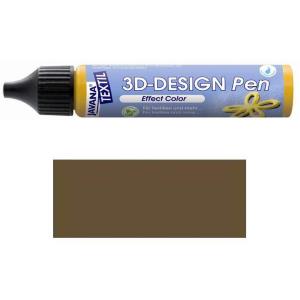 Peinture pour tissus Javana Textil, 3D Design pen, brun