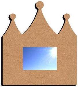 Miroir rectangulaire 39x38cm Couronne