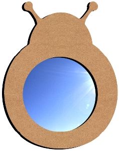 Miroir rond env. 38cm, Coccinelle 