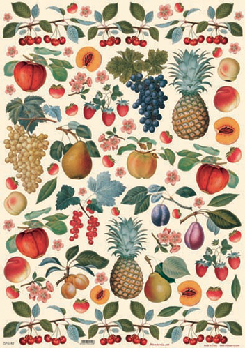 Papier découpage, fruits