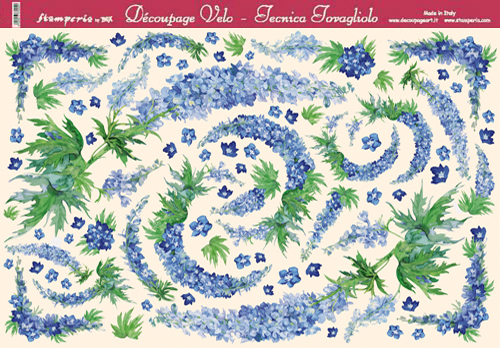 Papier voile, delphinium