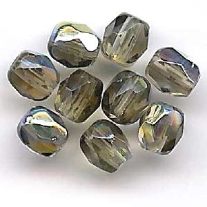Perles à facette 4mm, gris irisé (bl. diamond AB)