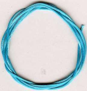 Cordelette de satin HQ 1mm de diamètre, turquoise