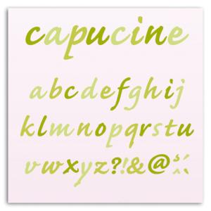 Matrice pour machine à découper, alphabet Capucine