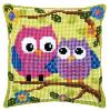 Kit Vervaco, coussin 40cm, Chouettes