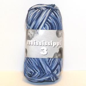 Fil Katia, Mississippi 3 print, bleu